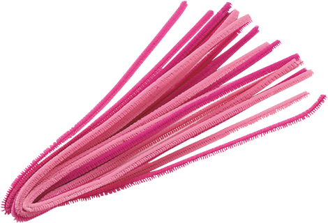 Chenille Stem | Ø 6 mm 500 mm, pink, 10 piece(s)