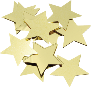 Tinsel Decoration “Stars”, Ø 30 mm, gold-coloured, 20 g