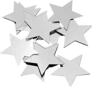 Flitter decoration "Stars" Ø 30 mm silver-coloure