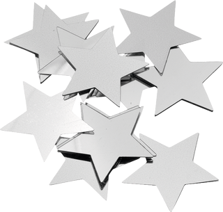 Tinsel Decoration “Stars”, Ø 30 mm, silver-coloured, 20 g