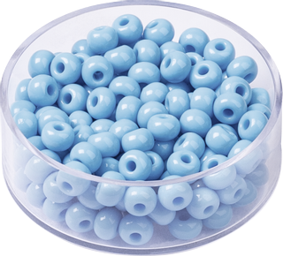 Bohemian Rocailles Beads, sky blue, 17 g