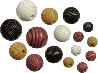 Melange de perles en bois " 4 " brun-ocre-rouge-brun-brun-natur