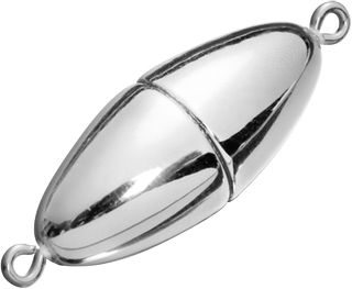 Magnetverschluss, Ø 8 mm, B: 17 mm, silberfarben glänzend, 1 Stück