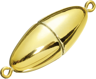 Magnetverschluss, Ø 8 mm, B: 17 mm, goldfarben glänzend, 1 Stück