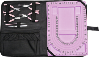 Schmuckwerkzeug-Set 34 x 24,5 x 3 cm rosa-schwar