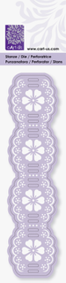 Punching Stencil “Braided Border Flower”, purple