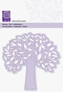 Punching Stencil “Tree with Leaves”, purple