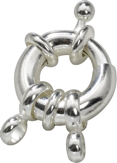 Ring fastener, silver-coloured, 1 piece(s)