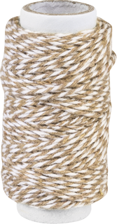 Dekoschnur | 20 m, weiß/braun