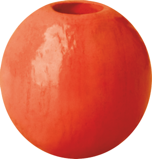 Holzperlen | rund, Ø 6 mm, orange, 125 Stück