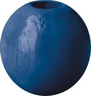 Holzperlen | rund, Ø 6 mm, marine, 125 Stück