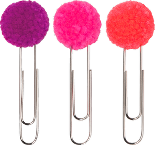 Decorative Clips Pompom “Neon”, Ø 20 mm, 6 piece(s)