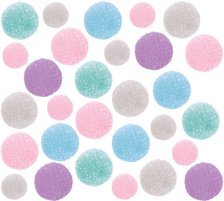 Pompons assortis « Pastel », 30 pièce(s)