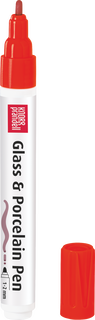Glass & Porcelain Pen | 1-2 mm, rot