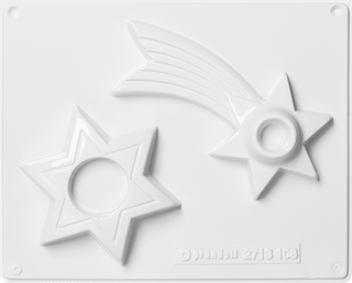 Gießform „Sterne“ Kerzenhalter | 115-170 mm, weiß