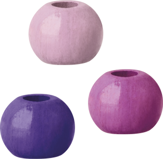Wooden Bead Mix | round, Ø 4 mm, purple, 165 piece(s)