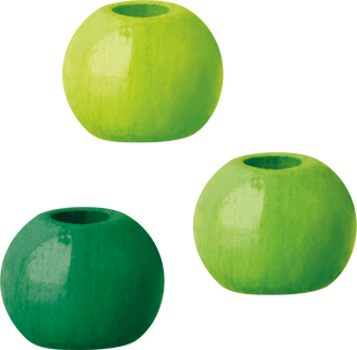 Wooden Bead Mix | round, Ø 4 mm, may green, 165 piece(s)
