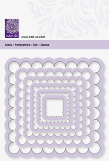 Stanzschablone „Rahmen Welle quadratisch“, lila