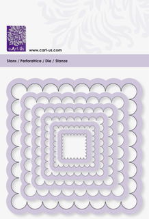 Punching Stencil “Frame Wave square”, purple