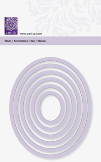 Stanzschablone „Rahmen oval“, lila