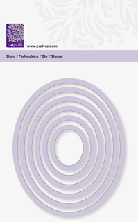 Punching Stencil “Frame oval”, purple