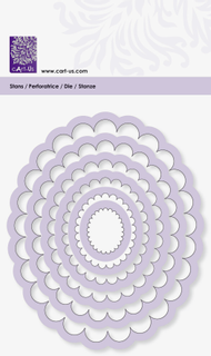 Punching Stencil “Frame Wave oval”, purple